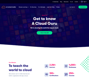 UX Design A Cloud Guru - Desktop Design A Cloud Guru
