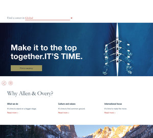 UX Design Allen & Overy - Desktop Design Allen & Overy