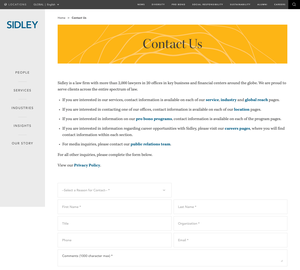 UX Design Sidley - Desktop Design Sidley