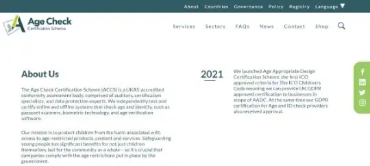 Age Check - Gestaltung einer Website gemäß dem AADC