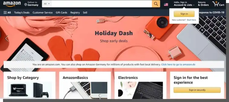 Multi-page Webanwendungen - Amazon