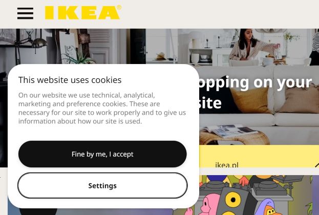 Cookie-Banner mobile version