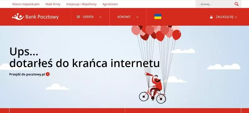 404 Fehlerseite - Polnische Bank Pocztowy