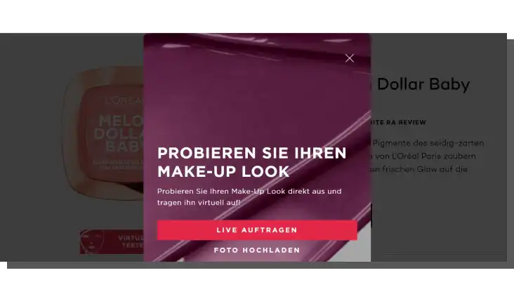 Die virtuelle Umkleidekabine von L’Oréal Paris - UX-Trends im E-Commerce