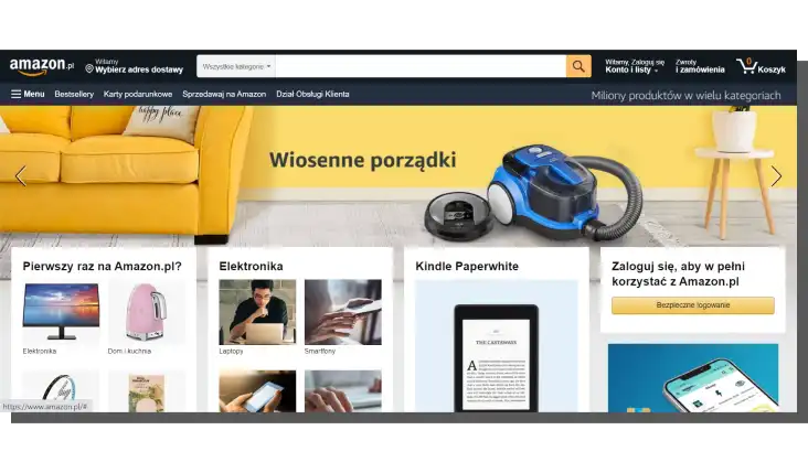 E-Commerce-Startseite - amazon.com