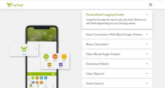 Mobile Anwendung für Menschen, die an Diabetes leiden