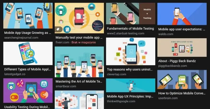 Verschiedene Arten von Tests für mobile Anwendungen