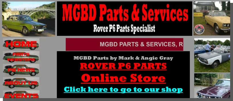 Die Website von Roverp6cars