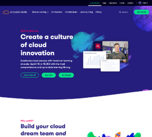 UX Design A Cloud Guru - Desktop Design A Cloud Guru