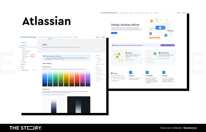 Screenshots from the Atlassian Design System website