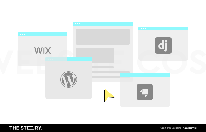 Types of technologies used for creating a website (Wix, WordPress, Django, Strapi)