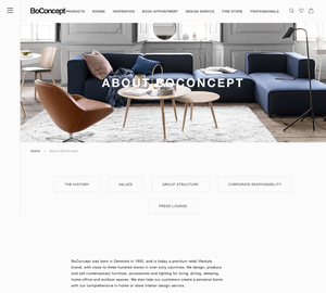 UX Design BoConcept - Desktop Design BoConcept