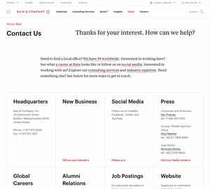 UX Design Bain & Company - Desktop Design Bain & Company