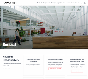 UX Design Haworth - Desktop Design Haworth