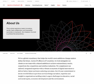 UX Design Bain & Company - Desktop Design Bain & Company