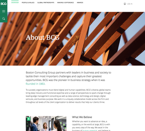 UX Design Boston Consulting Group (BCG) - Desktop Design Boston Consulting Group (BCG)