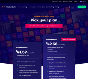 UX Design A Cloud Guru - Desktop Design A Cloud Guru