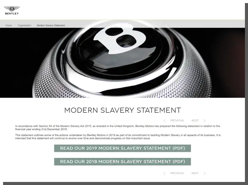 CSR - wiarygodna strona internetowa Bentley