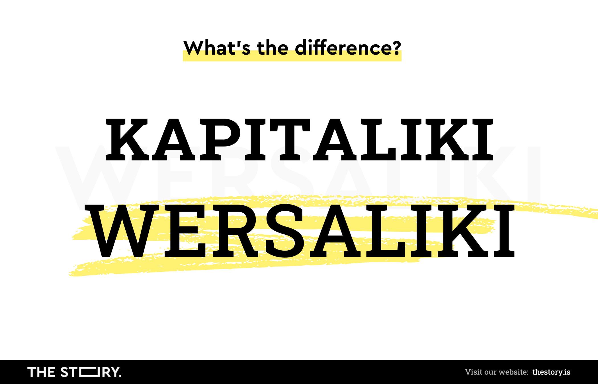 Kapitaliki vs wersaliki na grafice