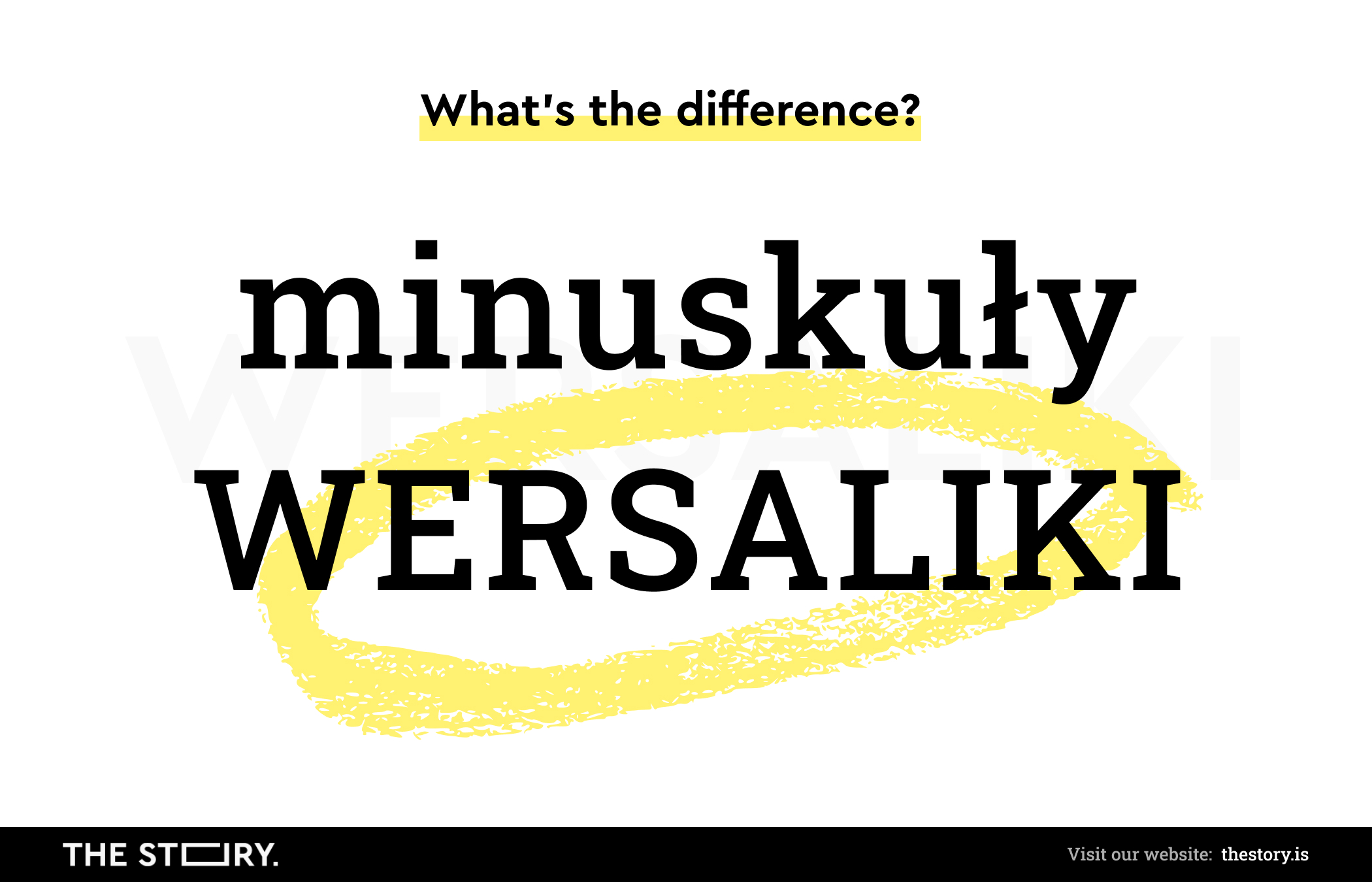 Minuskuły vs wersaliki na grafice