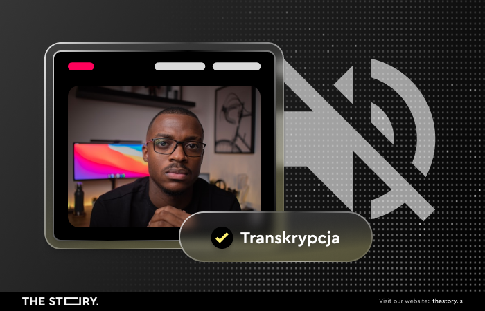 Grafika ilustrująca potrzebę zamieszania transkrypcji dla osób, które nie słyszą dźwięku.